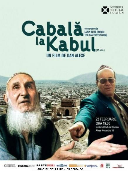 ultimii doi evrei din kabul

va invit la film, la ora sapte dupa amiaza, astazi, la icr, in aleea