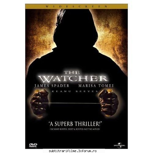 coperta coperta film the watcher dvd rip ,o  productie din  anul 2000